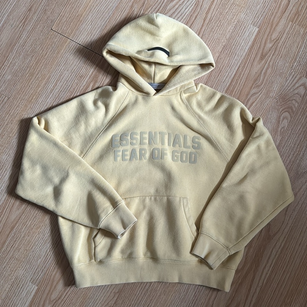 Tan Essentials Fear of God Hoodie - size XXS